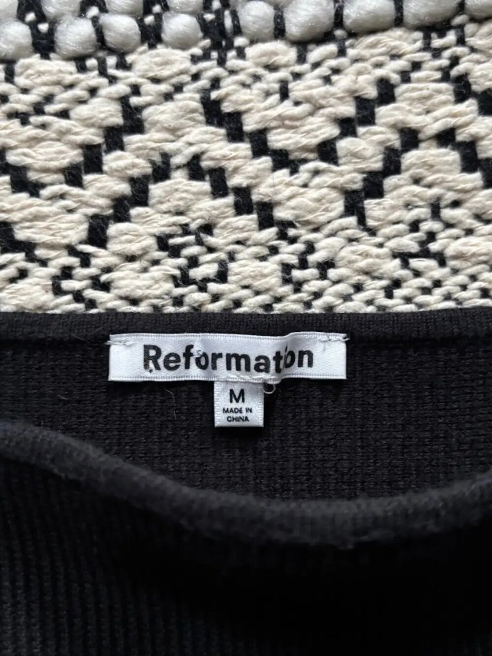REFORMATION Black Julia Ribbed Sweater Tank Sz M - Picture 3 of 10